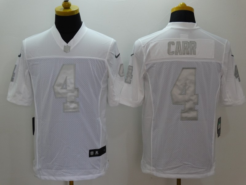 Men's Las Vegas Raiders Derek Carr #4 White Jersey
